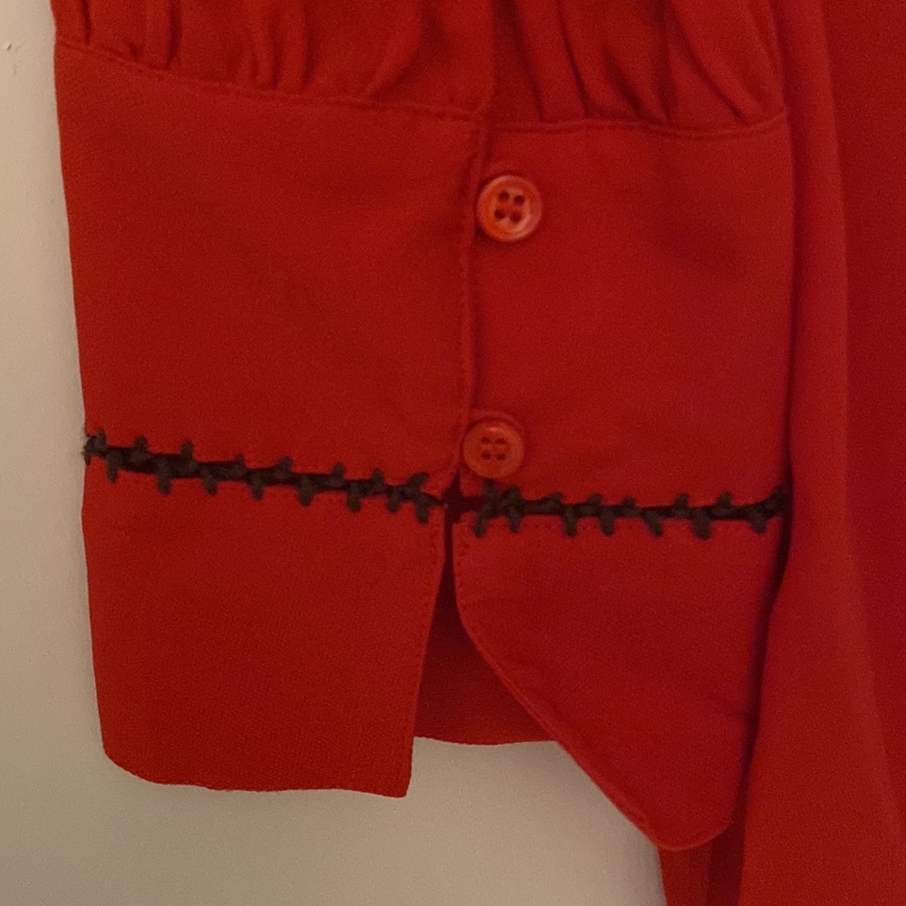 Massimo Dutti Red Button Down Blouse - image 4